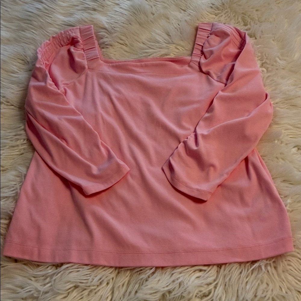Lilly Pulitzer Light Pink Blouse size XL excellent condition length 24” bust 36 - Picture 7 of 8